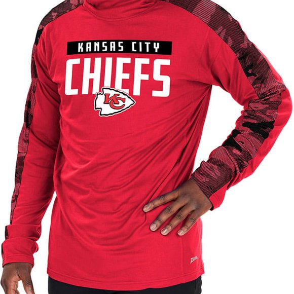 Zubaz Men's Kansas City Chiefs Elevated Camo Lightweight Hoodie Red Large XL - Picture 2 of 2